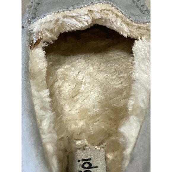 Floopi-Lilly Moccasin Faux Sued Slippers Gray Women’s Size 10 Casual Comfortable - Picture 10 of 10